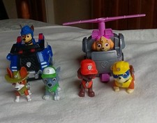   PAW Patrol Bundle 2 Vehicles 6 Puppies,Tracker Chase, Rubble, Skye,Rocky, Zuma