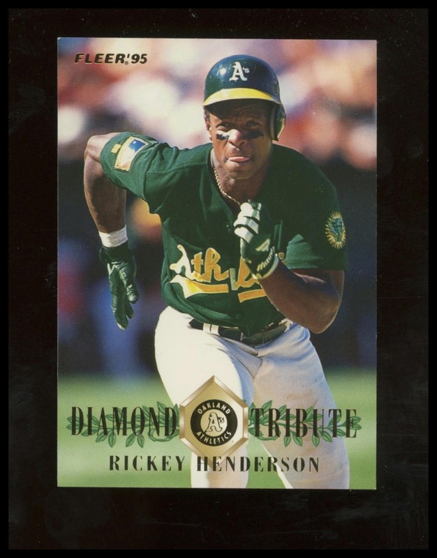 1995 Fleer Update Diamond Tribute #7 Rickey Henderson Baseball Card
