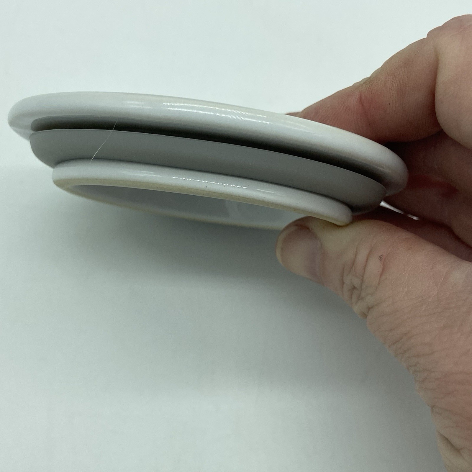 Pampered Chef Ceramic Egg Cooker With Silicone Sleeve #1529 White/Gray EUC