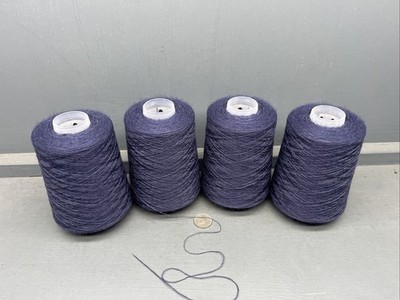 1 KG (4 x 250g) RAF GRAUBLAUE FARBE 2/24 NM FEINKAMMGARN GESPONNENE WOLLE GARN RAF
