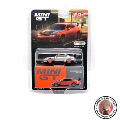 MINI GT 1:64 scale MiJo Limited Edition Nissan Silvia S15 D-MAX Metallic Orange