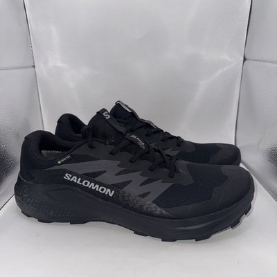 Salomon Alpha Glide GTX Shoes men s Sz 11  Black Trail Running Outdoor Sneakers