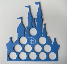 Disney Castle Disneyland Paris Collectible Coin Holder Display Blue