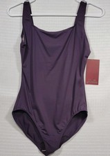 Mirella Leotard Lilac Square Neck, Tank Straps, Leotard Body Dancewear Sz. Large