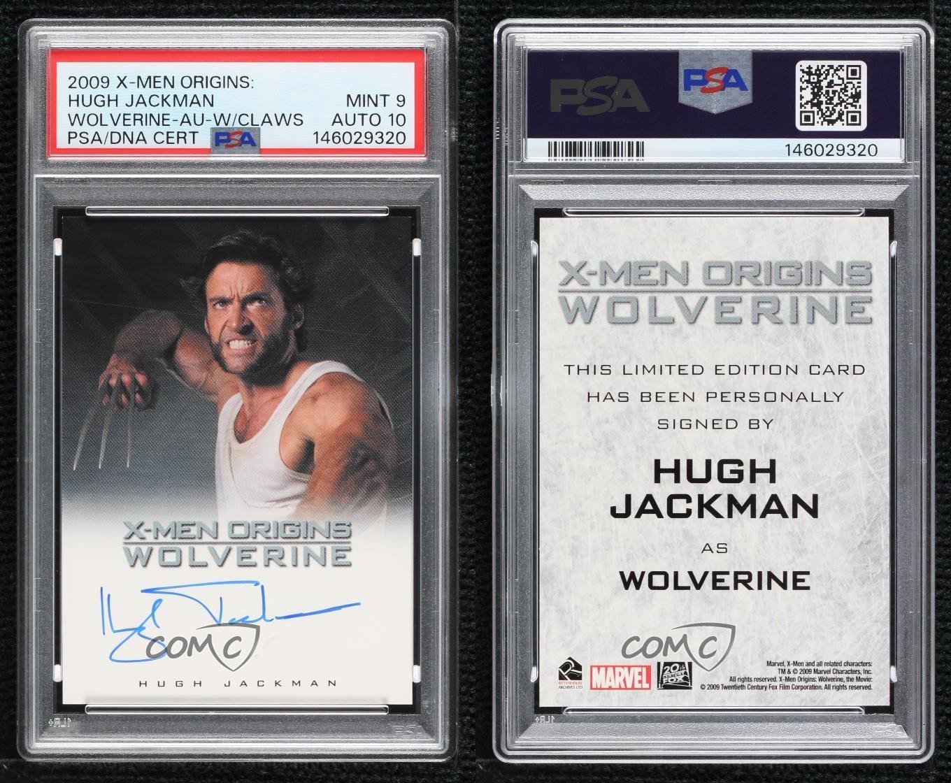 2009 Marvel X-Men Origins: Wolverine Full Bleed Hugh Jackman as Auto 4et view 3
