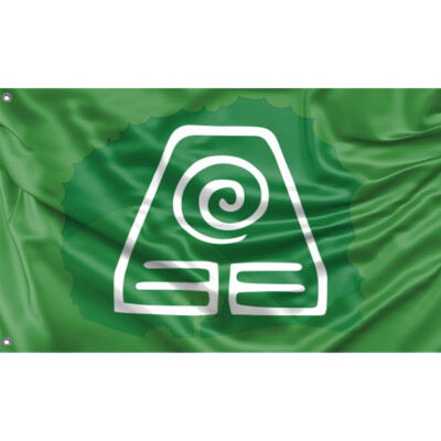 Avatar inspiriert Erde Nation Flagge einzigartiges Design, 3 x 5 Fuß / 90 x 150 cm, hergestellt in der EU