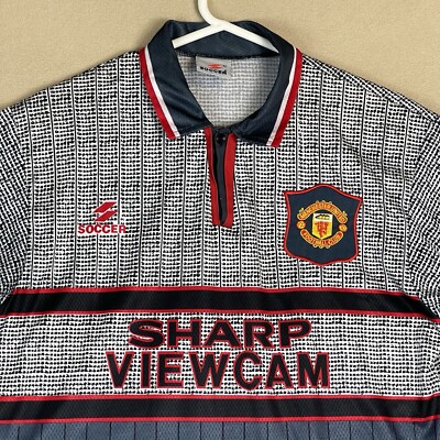 ウェア MANCHESTERUNITED soccer uniform1995 XL Soccer Jersey Adult XL Manchester United 1995 96 Football