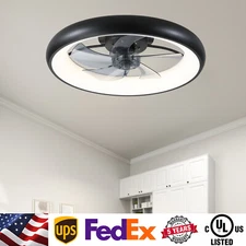 22 in Modern Ceiling Fan Light Kit With App & Remote Control LED Dimmable Lamp