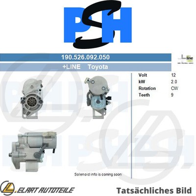 STARTER FOR TOYOTA YARIS/VITZ/VERSO/FUN/CARGO/VAN ECHO VITZ/ECHO COROLLA/ALLEX  