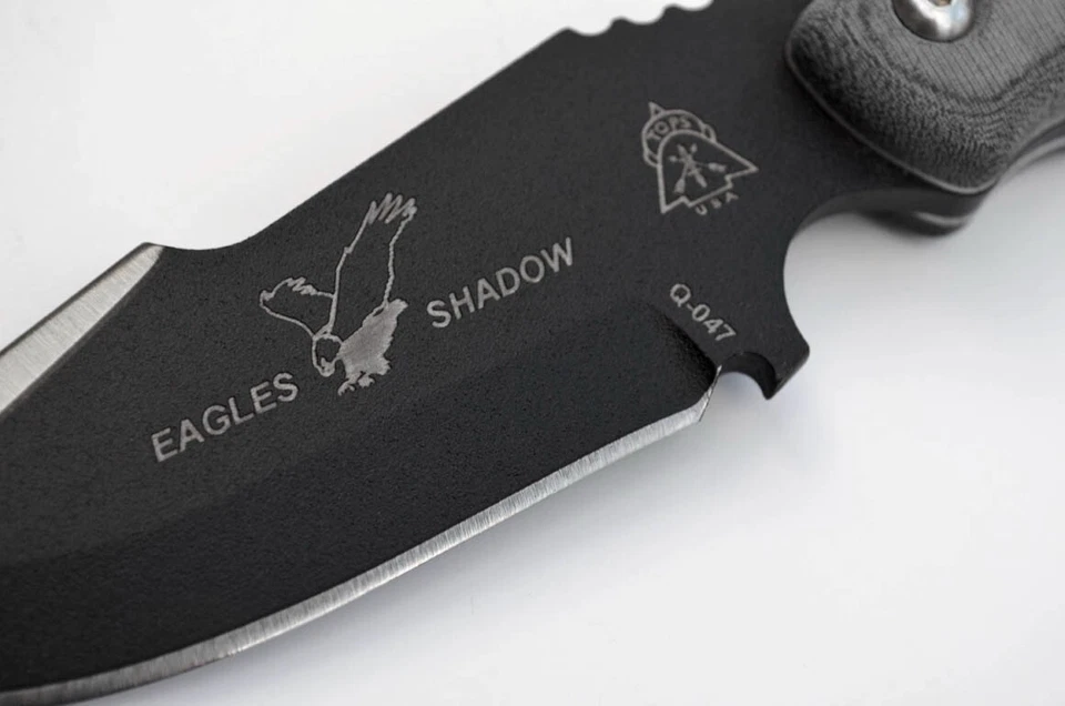 TOPS USA Eagles Shadow Fixed Blade Knife 1095 Carbon Steel Micarta Handle - $180 - Image 2 of 4