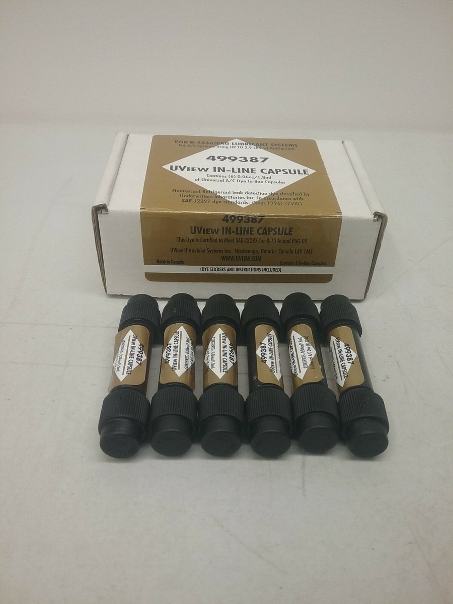499387 UView In-line Capsule Dye Capsules For R-134a/Page 