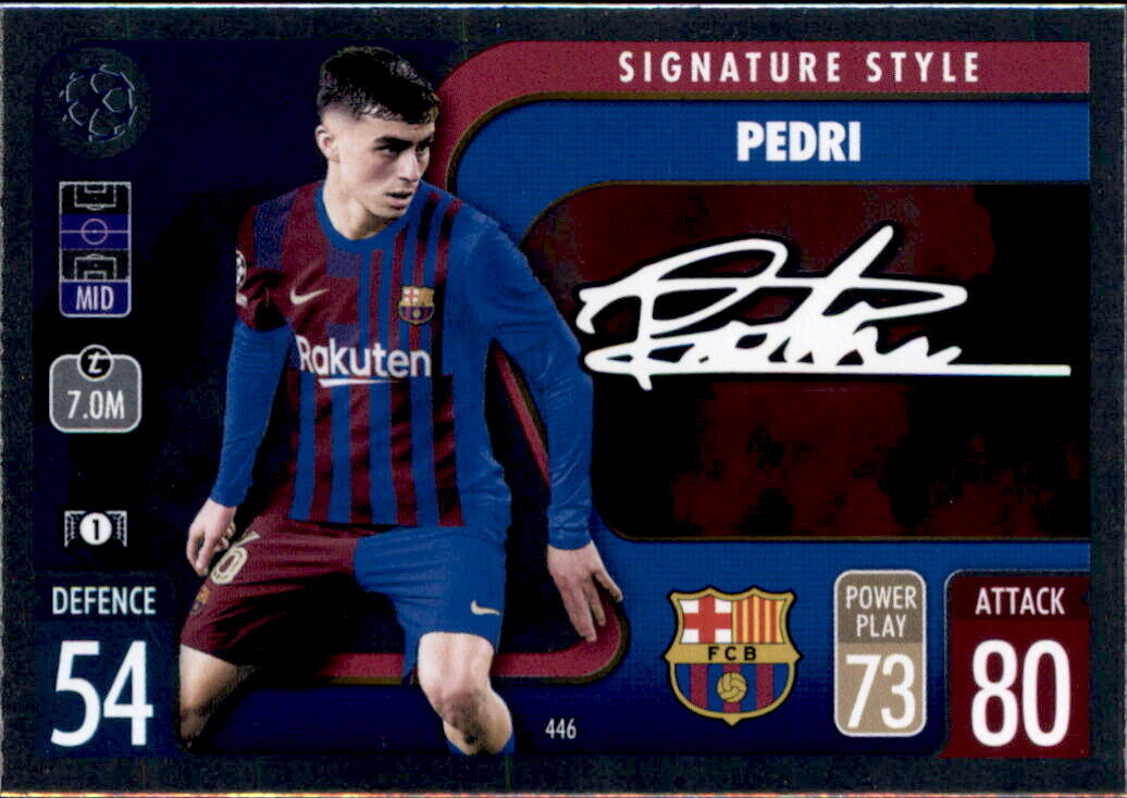 Topps Champions League 2021/2022 446 - Pedri - Signature Topps Champions League 2021/2022 446 - Pedri - Signature