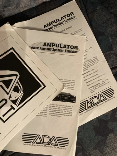 RARE spec sheet+ADA Ampulator printed Owners Manual / User Manual