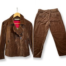 Vintage Pleasant Blue Willi's 2-Piece Pants 32x25 and Jacket M Brown