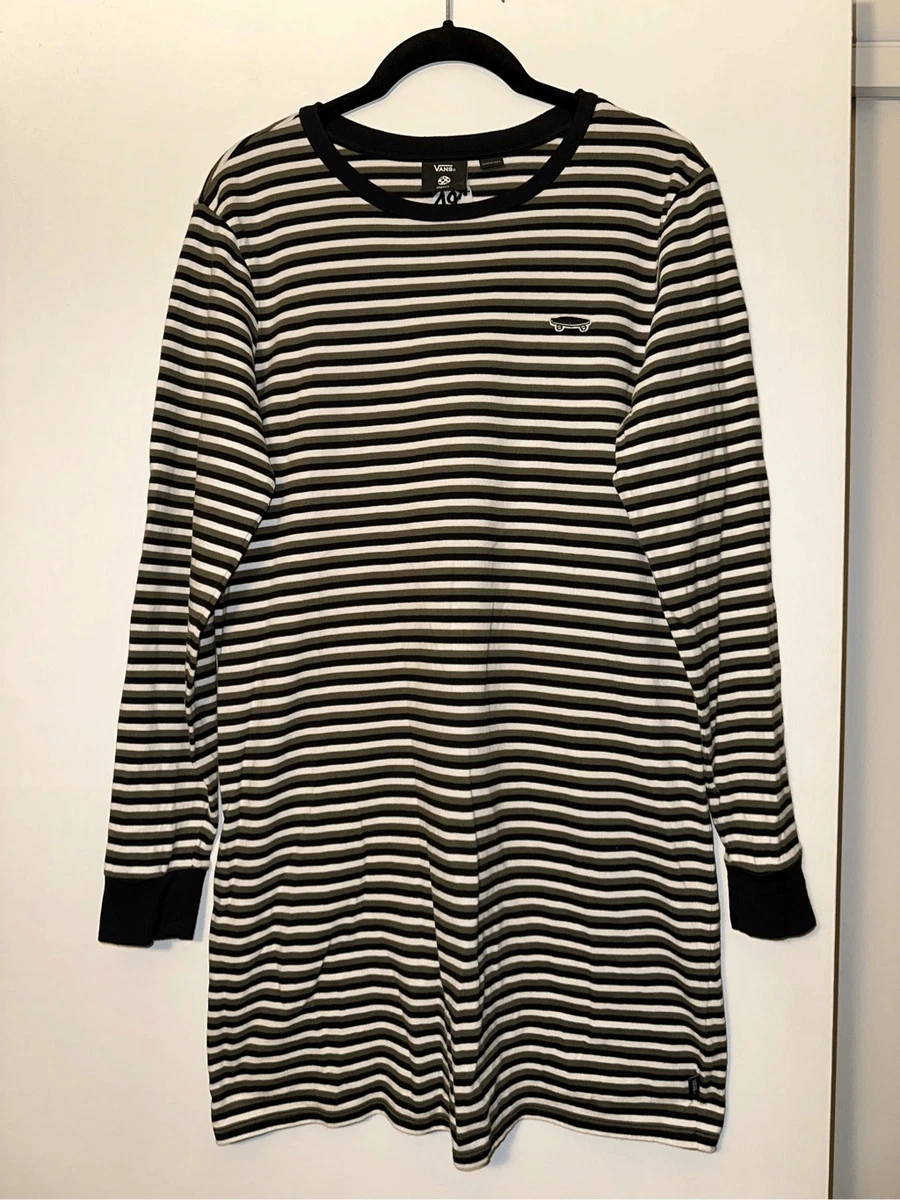 vans long sleeve dress Brushed-back fleece Dress in Black| Vans DK