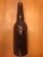 Vintage Hoster 9 1/2 " Tall Amber Beer Bottle Columbus, Ohio
