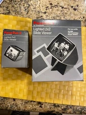Viewmaster Pana-Vue 1 & 2 Lighted 2x2 Slide Viewers - Tested With Transformer