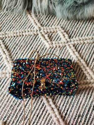 Zara Pailletten Tasche, Umhängetasche, Schultertasche, Clutch