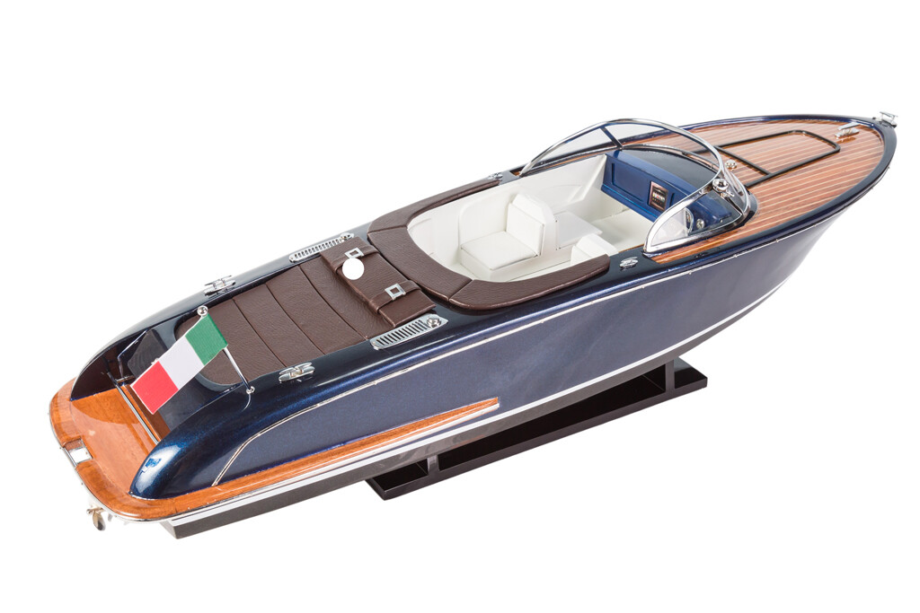 SEACRAFT GALLERY Riva Iseo Handcrafted Wooden Model Speed Boat