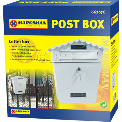 STAHL POSTKASTEN POSTKASTEN ABSCHLIESSBAR BRIEFPOST WANDMONTAGE BRIEFKASTEN HAUS NEU