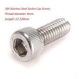 M8 Allen Bolt Socket Cap Screws F8mm 304 Stainless Steel Hex Head Screw Din912 Ebay