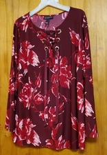 I-N-C International Concepts Size 2x Floral Print Blouse
