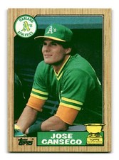 Jose Canseco 1987 Topps All-Star Rookie Gold Cup #620 Oakland Athletics Mint
