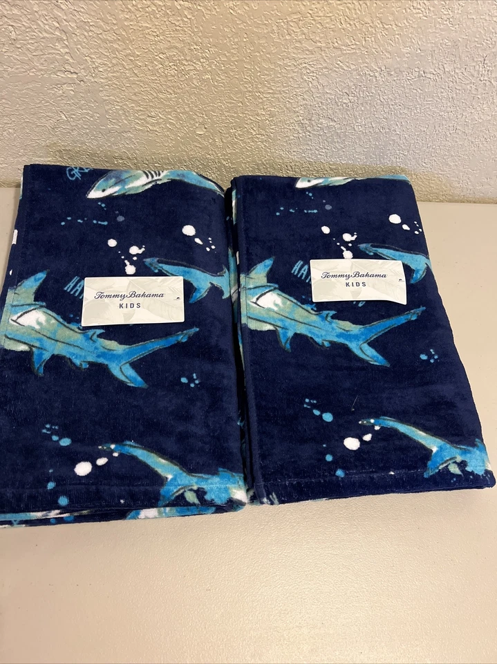 Lote de 2 toallas de playa Tommy Bahama niños 28X58 100 % algodón Oeko Tex Standard100 nuevas con etiquetas Foto 3 de 4
