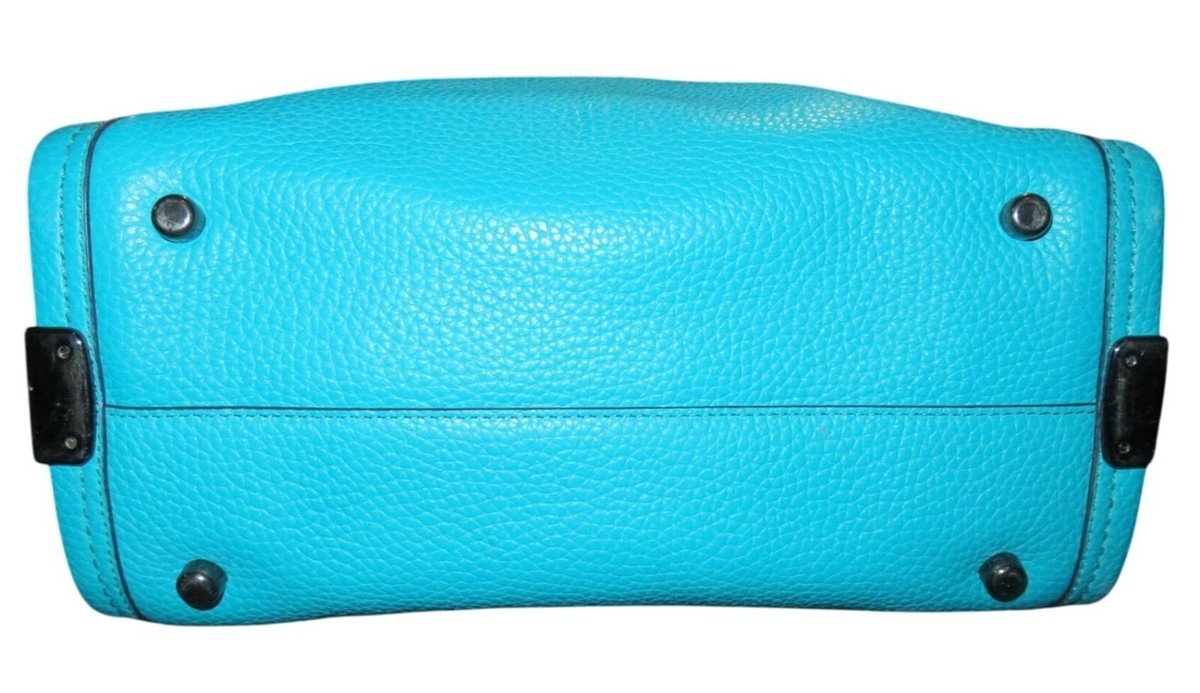 Coach Swagger 27 2WAY Leather Satchel Crossbody Turquoise with 