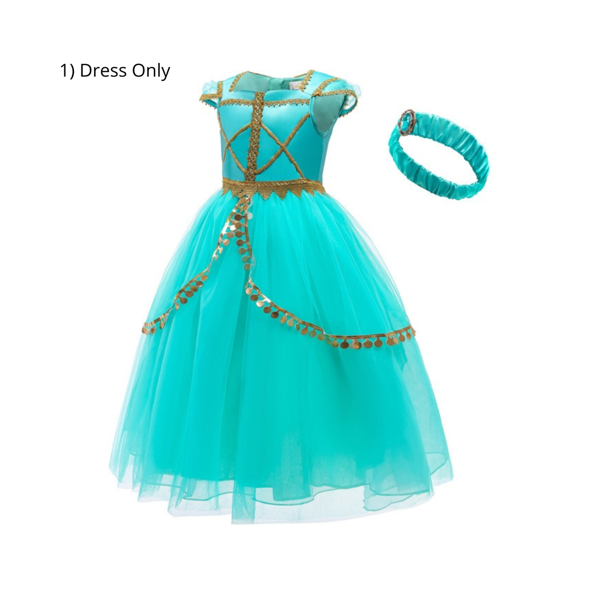 princess jasmine birthday dress Girls Arabian Nights Princess Costume Set Turquoise / 7Y