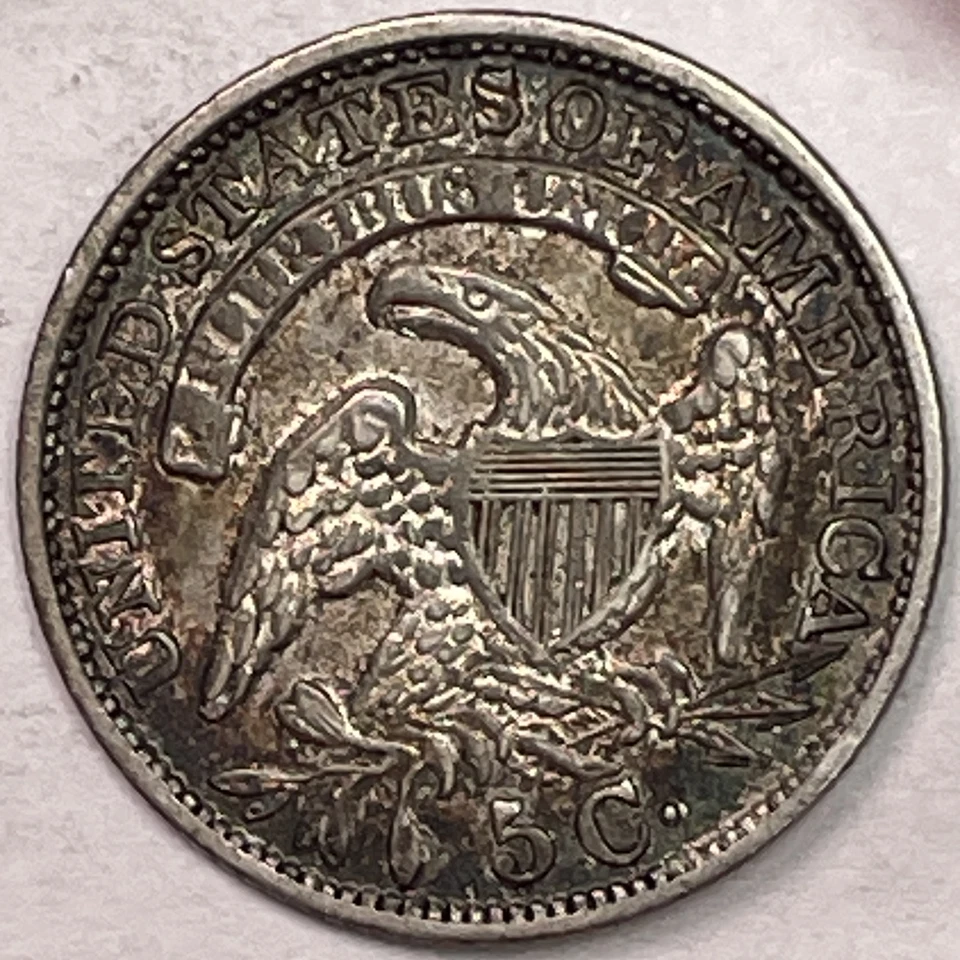 Moneda de medio centavo busto tapado 1834 LM-2 casi sin circular AU+ #16016 Foto 2 de 3