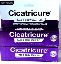 Cicatricure Face  Body Scar Gel, Scar Treatment For Old  New Scars 1 Oz Pack 2