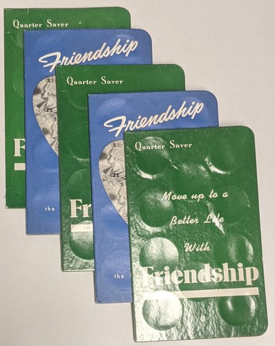 5 Quarter Saver Books ~ Friendship Federal Savings ~ Pittsburgh & Butler PA