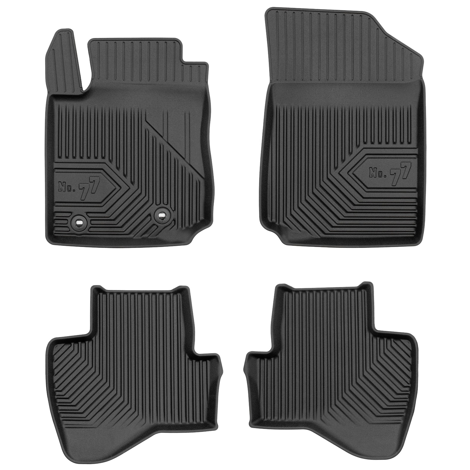 Tapis de sol TPE Frogum No.77 auto en caoutchouc sur mesure Toyota Aygo II 4 pièces