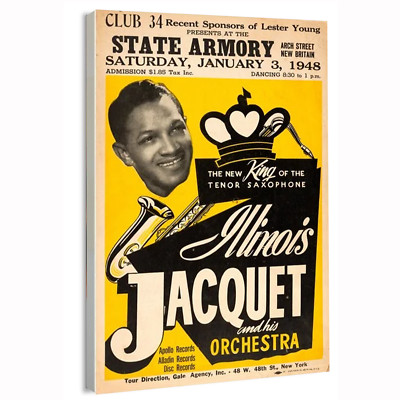 1948 Illinois Jacquet State Armory Extremely Rare Movie Poster or Canvas