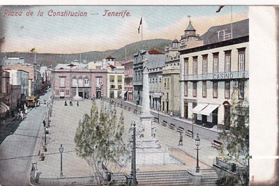 Teneriffa Plaza de la Constitucion Kanarische Inseln 1900er ungeteilte Rückseite Postkarte