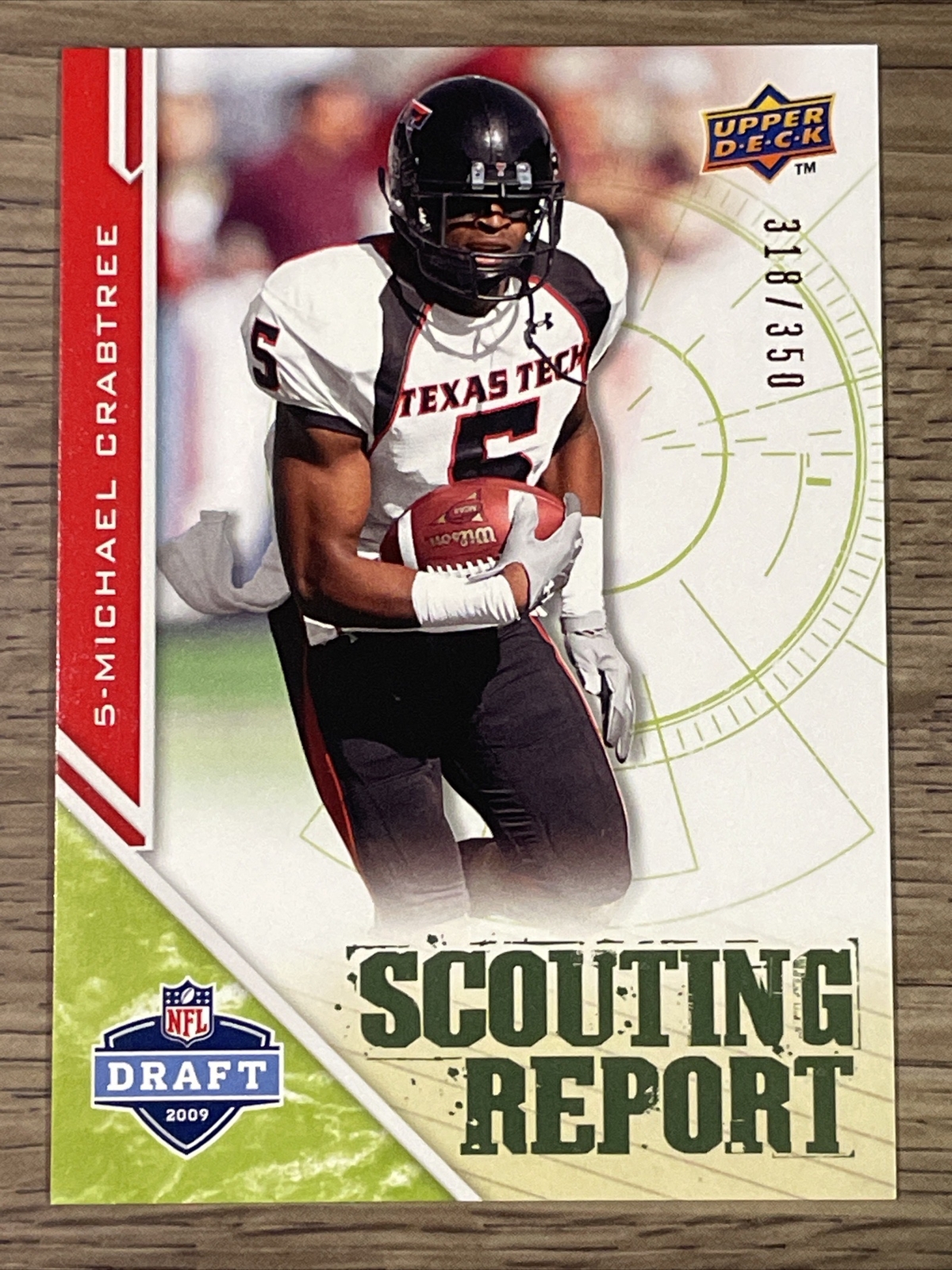 2009 Upper Deck Draft Edition Green #204 Michael Crabtree /350