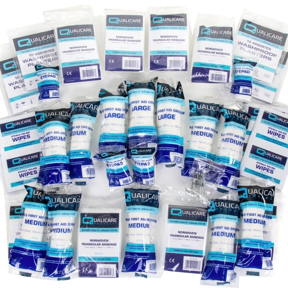 HSE FIRST AID BOX 1-50 Person UK Compliant Kit Emergency Warehouse/Office Staff