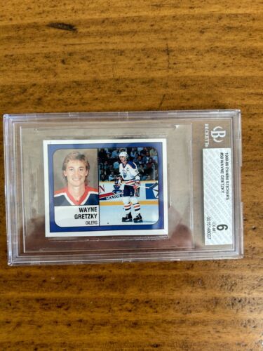 1988 1988-89 Panini Hockey Sticker Wayne Gretzky #58 Oilers GRADED PSA 6 EX-MT - Photo 1/2