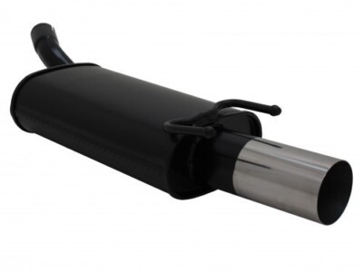 Novus Endschalldämpfer 1 x 90 mm RL - Design Stahl für Opel Corsa B - B