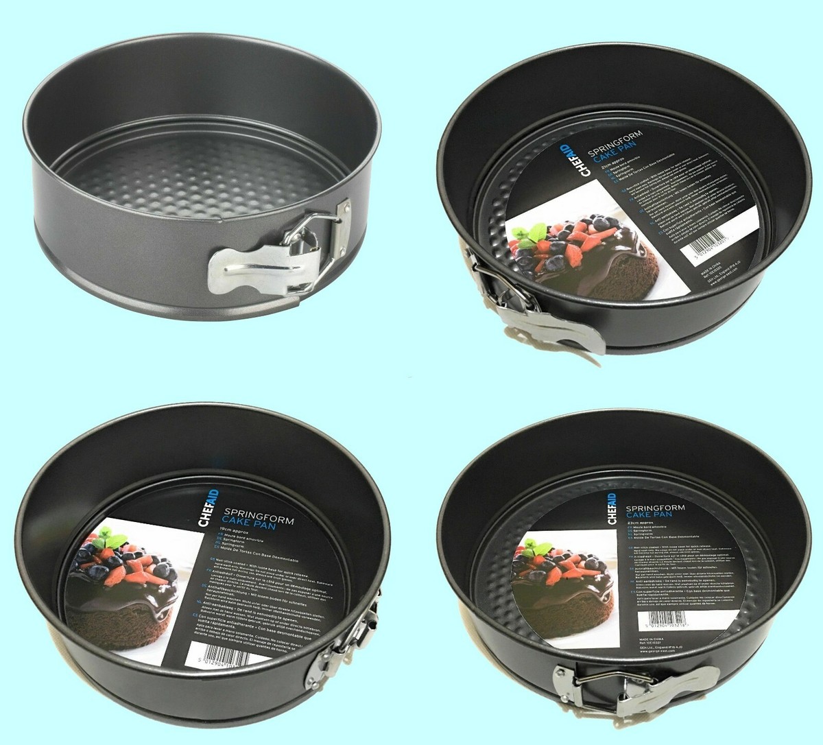 Chef Aid Springform Loose Base Cake Tin Pan Non Stick Spring Form