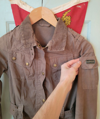 Barbour x Brompton International Zipped Waxed Cotton Women's Beige Jacket