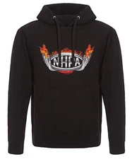 JH Design NHRA National Hot Rod Association Black Fire Exhaust Flame Hoodie
