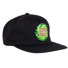 Santa Cruz SLIME BALLS SB LOGO Skateboard Snapback Hat BLACK