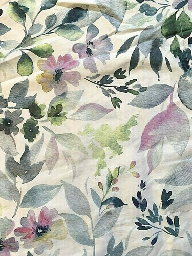 Cynthia Rowley Queen Pillow Shams Floral 100% Cotton Set of 2 Blue Lavender - Picture 4 of 12