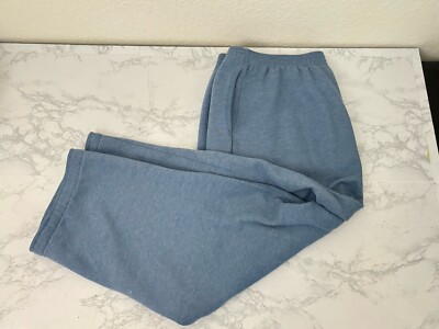 Basic Editions Sweatpants With Elastisized Waist  Size XL Blue Vtg Stetch F1