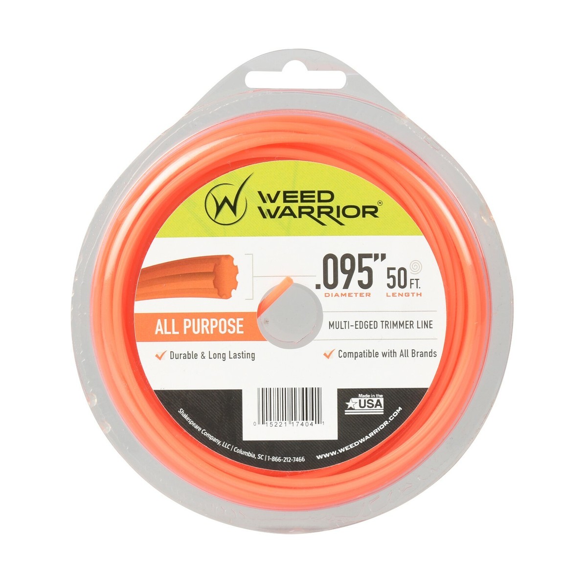 ★hamu★ Weed Warrior .095 Inches x 50 Feet, All Purpose Trimmer Line
