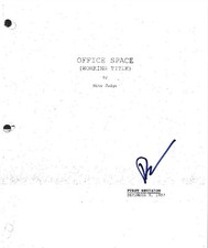 * DAVID HERMAN * signed movie script * OFFICE SPACE * MICHAEL BOLTON * COA * 2