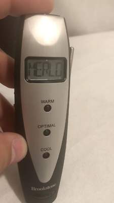 Brookstone LCD Digital Wine Thermometer with Corkscrew & Black ...