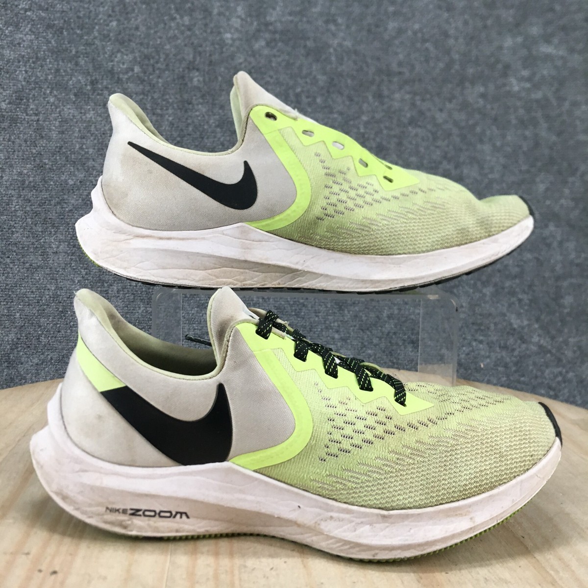 Nike Shoes Womens Zoom Winflo Sneakers Green Lace Up Low Top